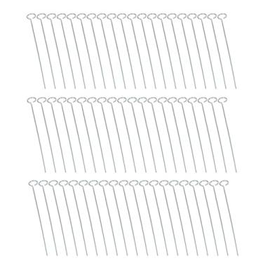 Imagem de MotiveTech Conjunto de 60 estacas para luzes de Natal C7 e C9, pregos de metal, fáceis de instalar, suportes para lâmpadas de cordão para iluminação de caminhos.