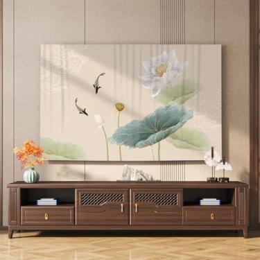 Imagem de Capa de TV Capas de exibição interna moderna de alta qualidade sala de estar quarto decoração de arte 32-80 polegadas TV/PC capa contra poeira LED/LCD montagem na parede/curvado/monitor de mesa