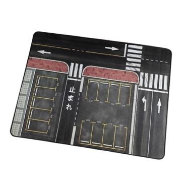 Imagem de oshhni Tapete para estacionamento em escala 1/64, tapete para cenário de garagem de carros em miniatura, enrolável, multifuncional, para rato de brinquedo de, 60x45cm