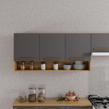 Imagem de Armário Aéreo 3 Portas E Nicho Susp. Cozinha E Area Serviço - Sanna De