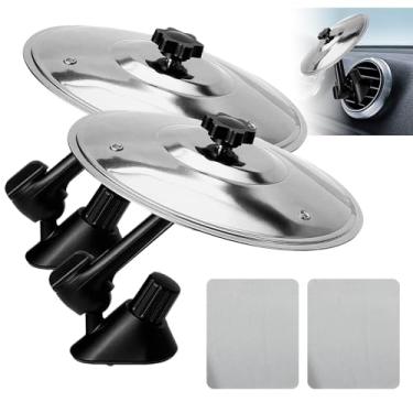 Imagem de 2 peças de tambor de símbolo de carro, mini prato de saída de ar para carro, instrumento de percussão, entretenimento para dirigir, alívio do estresse, brinquedo de encaixe fácil, amantes de música