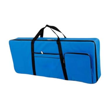 Imagem de menolana 61 Caixa de teclado Teclado Bolsa de teclado com tiras de mochila O saco de gig portátil de piano elétrico portátil 40.16 "x16.54" x1.97 ", Azul