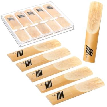 Imagem de ElevateTech Pacote com 10 palhetas profissionais de saxofone alto para saxofone alto com caixa de plástico, prática de sopro fácil para saxofone iniciante e jogador, uso diário, força 2,5