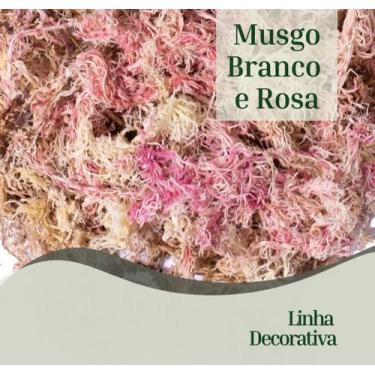 Imagem de Musgo sphagnum rosa plantas orquideas artesanato arranjos 40 gr Gold P