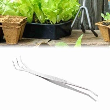 Imagem de TOPINCN Ancinho de Raiz de Bonsai 2 Em 1, Ferramenta de Aço Inoxidável, Design Ergonômico, Ideal para Entusiastas de Bonsai, Tamanho de 210 Mm, Uso Em Jardinagem (Prata)