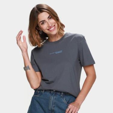 Imagem de Camiseta Mormaii Pent Casual Feminina, Chumbo, G