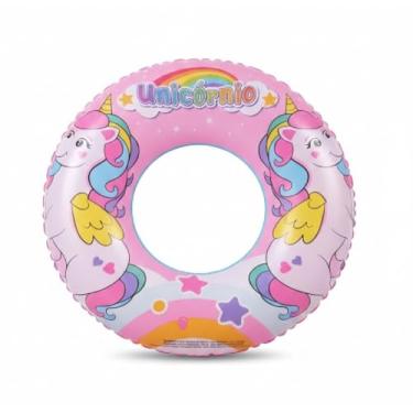 Imagem de Bóia Inflável Circular 50cm Infantil Unicórnio Premium