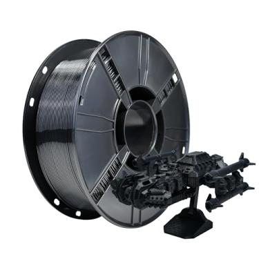 Imagem de iBOSS Filamento 3D PETG 1,75 mm preto, filamento de impressora 3D, filamento de 1 kg (1 kg), probabilidade de precisão dimensional +/- 0,02 mm, serve na maioria das impressoras FDM (1 pacote PETG