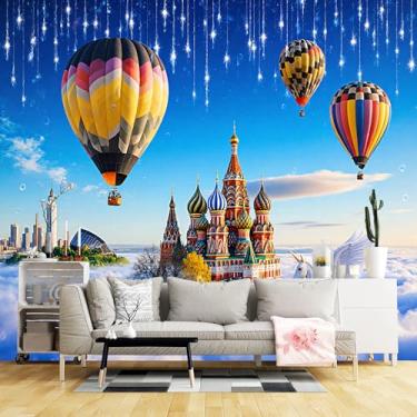 Imagem de Murais de parede de tamanho personalizado, tecido de parede autoadesivo de unicórnio mágico sonhador (sem PVC) Papel de parede grande removível para sala de estar, quarto, escritório