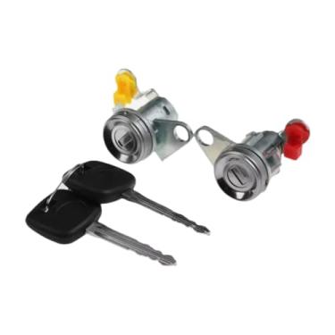 Imagem de QccHieUs Cilindro de trava da porta do carro com 2 chaves 69052-12360 69052-13150 69051-12340 69052-12340 Acessórios de substituição para corolla