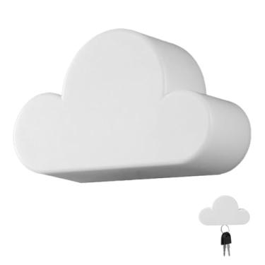 Imagem de Porta-chaves magnético em forma de nuvem, suporte de parede com ímãs fortes