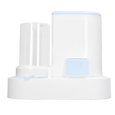 Imagem de aqxreight Conjunto de Bebedouro Automático para Animais de Estimação Multifuncional 2 Em Uma Peça Alimentador de Bebedouro para Gatos de Grande Capacidade para Interior Azul Sem Uso Peculiar para