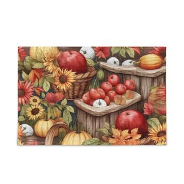Imagem de Quebra-cabeças engraçados de 1000 peças de abóboras de outono, maçãs, composto de papel e madeira para adultos com bolsa de armazenamento