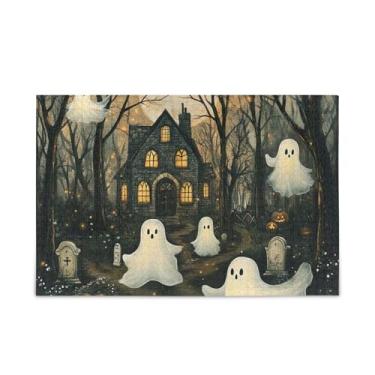 Imagem de Quebra-cabeças de madeira e papel fofos de fantasmas flutuantes de 1000 peças com bolsa de armazenamento para homens