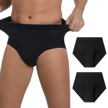 Imagem de GRESTU Roupa íntima masculina de cintura alta para incontinência, lavável, pacote com 2, excelente absorção, à prova de vazamentos, cuecas de algodão respirável