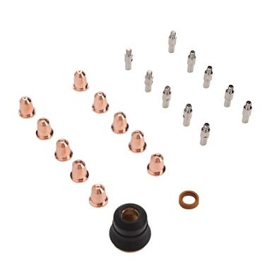 Imagem de Acouto Kit de Consumíveis de Cortador de 22 Unidades - Eletrodos Altos, Bicos, Copo e Difusor para Tochas S25-S45