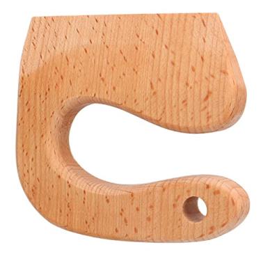 Imagem de Dioche Cortador de Madeira para Crianças Faca de Frutas e Vegetais Segura Brinquedo Montessori Ferramentas de Cozinha para Crianças Faia Natural Madeira Maciça Design Ergonômico para (Tipo de alça