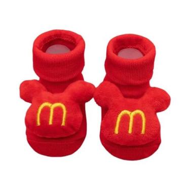 Imagem de Meias Antiderrapantes Para Bebês Meninas E Meninos Com Laço De Leão, P