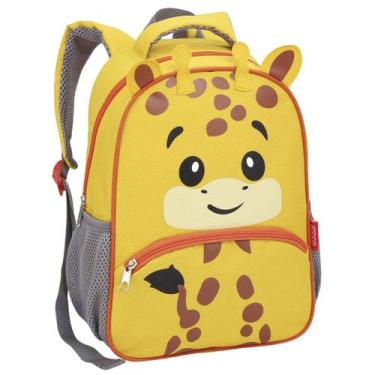 Imagem de Mochila Escolar Infantil Creche Pre-escola Passeio Girafa Amarela - Se