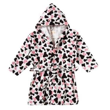 Imagem de Roupão Praia Infantil Atoalhado com Capuz Mimosa Rosa Tip Top-Feminino