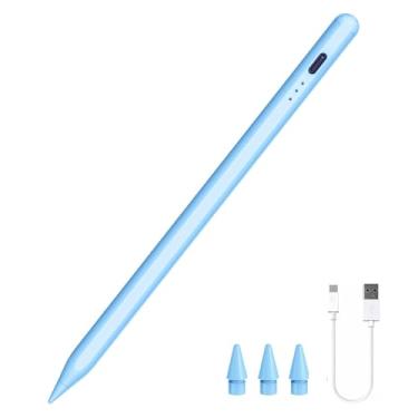 Imagem de JEDOUBAL Caneta Stylus para iPad, lápis de carregamento rápido para tablet com rejeição de palma, sensibilidade de inclinação para iPad 6-10, Pro 27.9 cm/32.8 cm/M4, Air 3/4/5/M2, Mini 5/6, azul