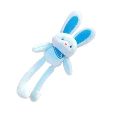 Imagem de Puxe o coelho de brinquedos de pelúcia, coelho de luxo | 11 polegadas Toys de pull-up de coelhinho da Páscoa | Páscoa de Rabbit Funny Rabbit, chaveiro pendente para aniversários e feriados