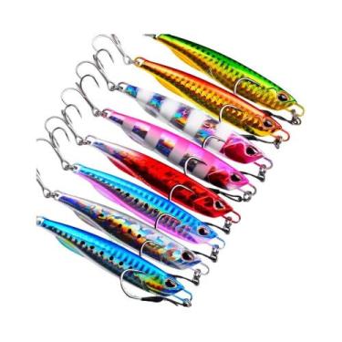 Imagem de Iscas De Metal De Cores Mistas 8pcs 10G-60G Iscas Artificiais Vibrante