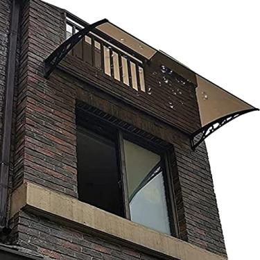 Imagem de Toldo de janela dossel de porta de policarbonato, proteção UV capa de chuva e neve, 60-150 cm (tamanho: 60 x 100 cm) (uma cor 80 x 150 cm)