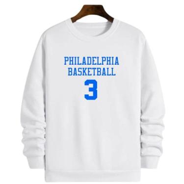 Imagem de Blusa Moletom Gola Basquete Philadelphia Basketbal número 21 - Loja Cl