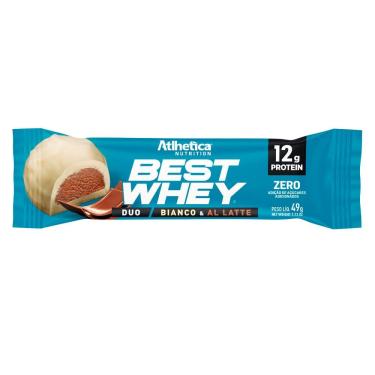 Imagem de Barra de Proteína Best Whey Atlhetica Duo Sabor Bianco e Al Latte com 12g de Proteínas 49g