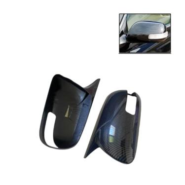 Imagem de M tampa do espelho retrovisor lateral de ré, compatível com toyota camry 6 xv40 corolla 9 e140 e150 avensis 3 auris 1, tampas de acabamento traseiro(Carbon-with light)