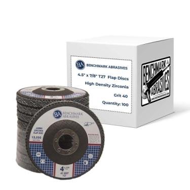 Imagem de Discos com aba de moagem Benchmark Abrasives 4,5 x 7/8 40 Grit (100)