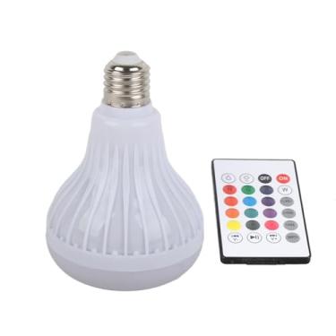 Imagem de LiebeWH Lâmpada de Alto-falante, Base Multimodo RGBW E26, Lâmpada Musical de Controle Remoto Com 12 Cores e Economia de Energia para Casa e Festa