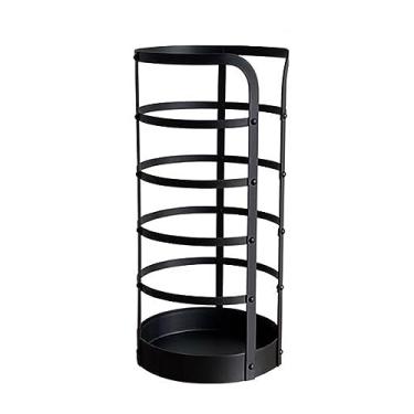 Imagem de Suporte de guarda-chuva de metal redondo para guarda-chuva, caixa de suporte de guarda-chuva comercial doméstico, rack de drenagem de guarda-chuva, suporte de bengalas para entrada, casa, escritório