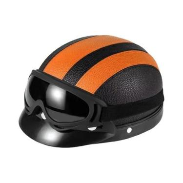 Imagem de Capacete Vintage Unissex De Couro Leve E Quente Para Inverno, Capacete
