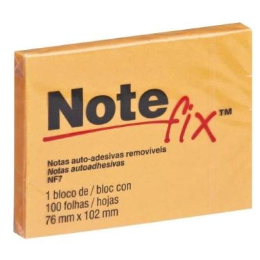Imagem de Bloco adesivo 76x102 100 fls Note Fix 3M, Laranja
