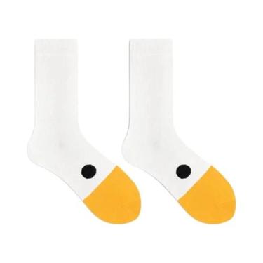 Imagem de Meias Esportivas De Algodão Unissex Com Estampa Divertida De Cabeça De