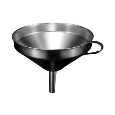 Imagem de Funil De Aço Inoxidável De Boca Larga Com Filtro Destacável Para Óleo,