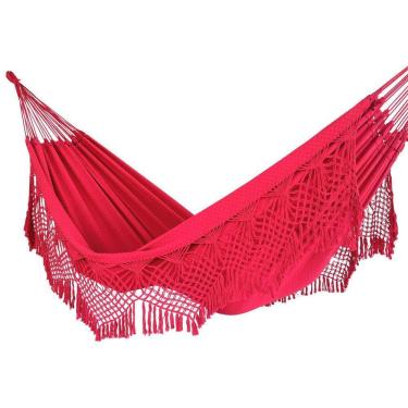 Imagem de Rede De Descanso Casal Luxo Bucho De Boi Vermelha