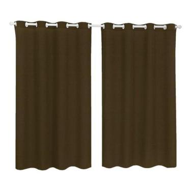 Imagem de Cortina Tecido Oxford Sala Quarto 2,80 X 1,80 - Marrom
