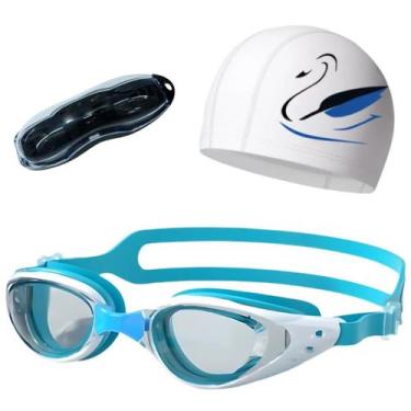 Imagem de Kit Óculos Touca e Estojo para Natação Adulto Proteção UV - Hero Band,