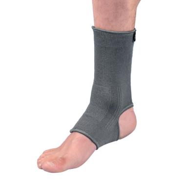 Imagem de Tornozeleira Esportiva Elástica Cinza Bilateral