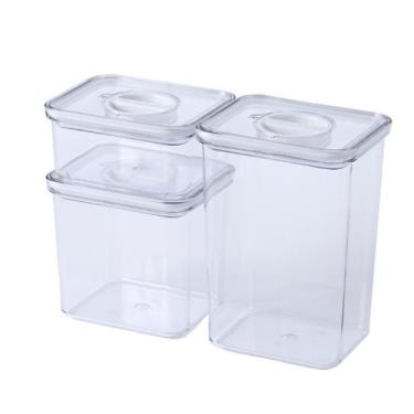 Imagem de Jogo De Potes Herméticos - Linha C-Moa Transparente - 3 Peça - Neoflam