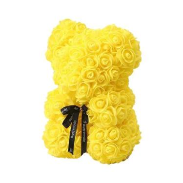 Imagem de Urso De Rosas Eternas Romântico, Flores Artificiais, Presente Para O D