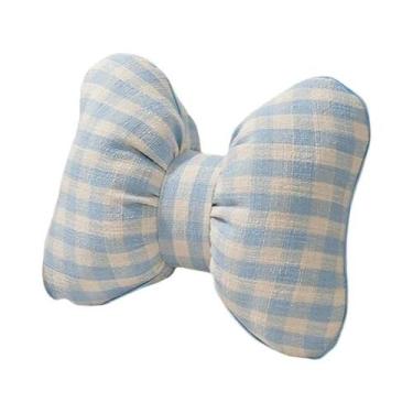 Imagem de Almofada De Sofá Em Imitação De Pele De Coelho Com Laço Rosa, Confortá