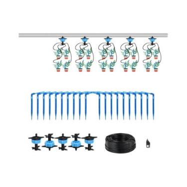 Imagem de Sistema De Irrigação Por Gotejamento 100-10M 4/2 Vias 8L MUCIAKIE Kit 