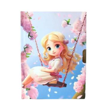 Imagem de Diário da menina no balanço com cadeado 56 folhas - Sanxia, D