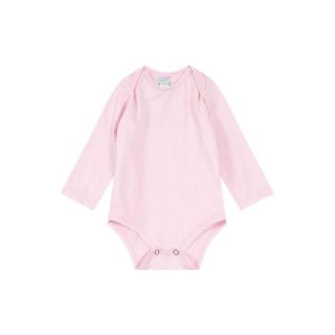 Imagem de Body bebê unissex térmica leve Brandili Baby-Rosa, G, Rosa
