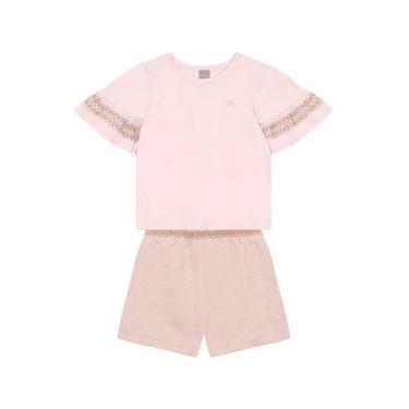 Imagem de Conjunto infantil menina detalhada Mundi, 10, Rosa
