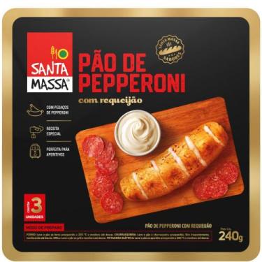 Imagem de Pão de Alho Pepperoni com Requeijão Santa Massa 240g